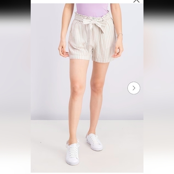 Sanctuary Shorts / Linen Shorts Paper Bag Style High Waist Size XS - Picture 4 of 9